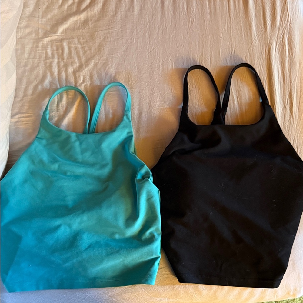 Blue and Black Tank Tops